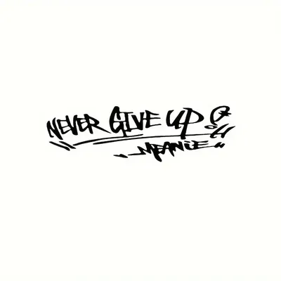 Give Never Up Auto-Motorrad-Aufkleber. Give Never Up Auto-reflektierende Aufkleber, wasserfeste Aufkleber für Autos Image