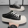 Marke männer Leder Hausschuhe Trend Baotou Schuhe Neue Große Kopf männer Halbe Hausschuhe Slip-on Plattform Casual turnschuhe Unterstützung Schuhe