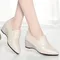 Einzelschuhe Damen neue Damenschuhe Damen Lederschuhe wasserdichte Plateau-Arbeitsschuhe bequeme und vielseitige Mutter s