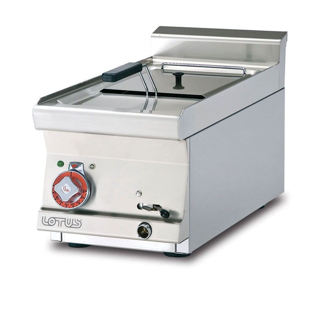 Redcook Einphasige elektrische Fritteuse mit Behälter lt.10 cm 22x35x23h mit Filter und Deckel Größe 30x60 h28 Modell F10T-63EM Image