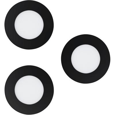EGLO Deckenleuchte "FUEVA-Z", schwarz, Ø 8,50cm H: 2,60cm, Lampen, Deckenleuchte in schwarz aus Stahl - 2,8W - warmweiß - kaltweiß, Deckeneinbaustrahler LED Deckeneinbaustrahler Image