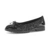 Ballerina GABOR, Damen, Gr. 39, schwarz, Textil, Lacklederimitat, meliert, feminin, Schuhe, Blockabsatz, Schlupfschuh, Businessschuh mit süßer Zierschleife