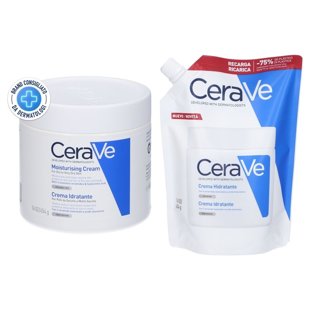 CeraVe Crema Idratante Corpo per Pelli Secche a Molto il corpo e viso,