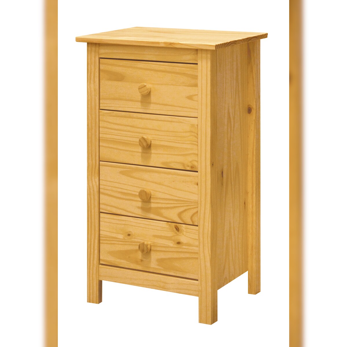 SIT Möbel Kommode | 4 Schubladen | Kiefer massiv | Natur, lackiert | B 46 x T 35 x H 80 cm | 19001-18 | Serie KOMMODE Image