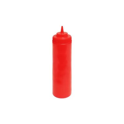 Thunder Group PLTHSB016RW 16 oz Wide Mouth Squeeze Bottle - Plastic, Red