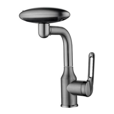 Sjqka - Küchen-Mischbatterie, flexibler, um 360° drehbarer Badezimmer-Wasserhahn,