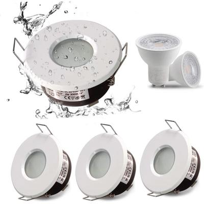 Beijiyi - IP65 wasserdichter LED-Einbaustrahler, GU10-Sockelkonfiguration, geeignet für Bad- und Image