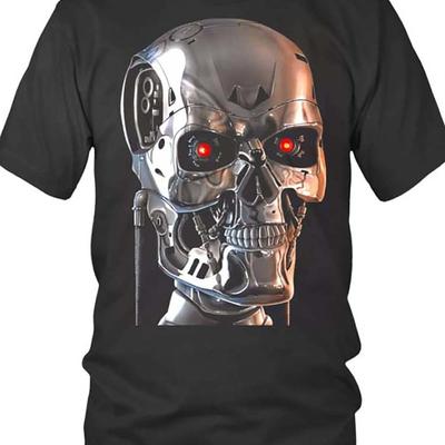 TEMU 022. Bk 20435 Mens Funny Short-sleeved T-shirt Series Black Vv Image