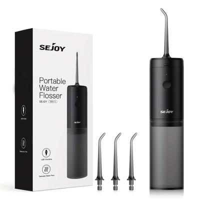 TEMU Sejoy Cordless Water Flosser With 5 Replacement Nozzles, 300ml Large Tank, 5 Clean , Usb Rechargeable, Gum Health, Unfragranced Oral Care For Travel