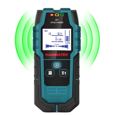 HANMATEK SF1 Metal Depth Measurement Finder Wall Detector Scanner Wood Studs Stud Finder Metal Detection of Live Cable