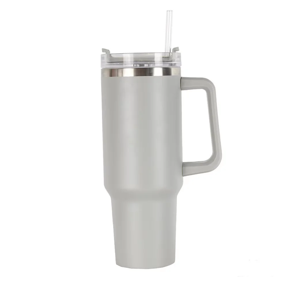 Camping 40oz Tumbler Edelstahl Tumbler mit Griff Vakuumisolierte Wasserflasche Doppelwandige Reise-Kaffeetasse JT497 Image
