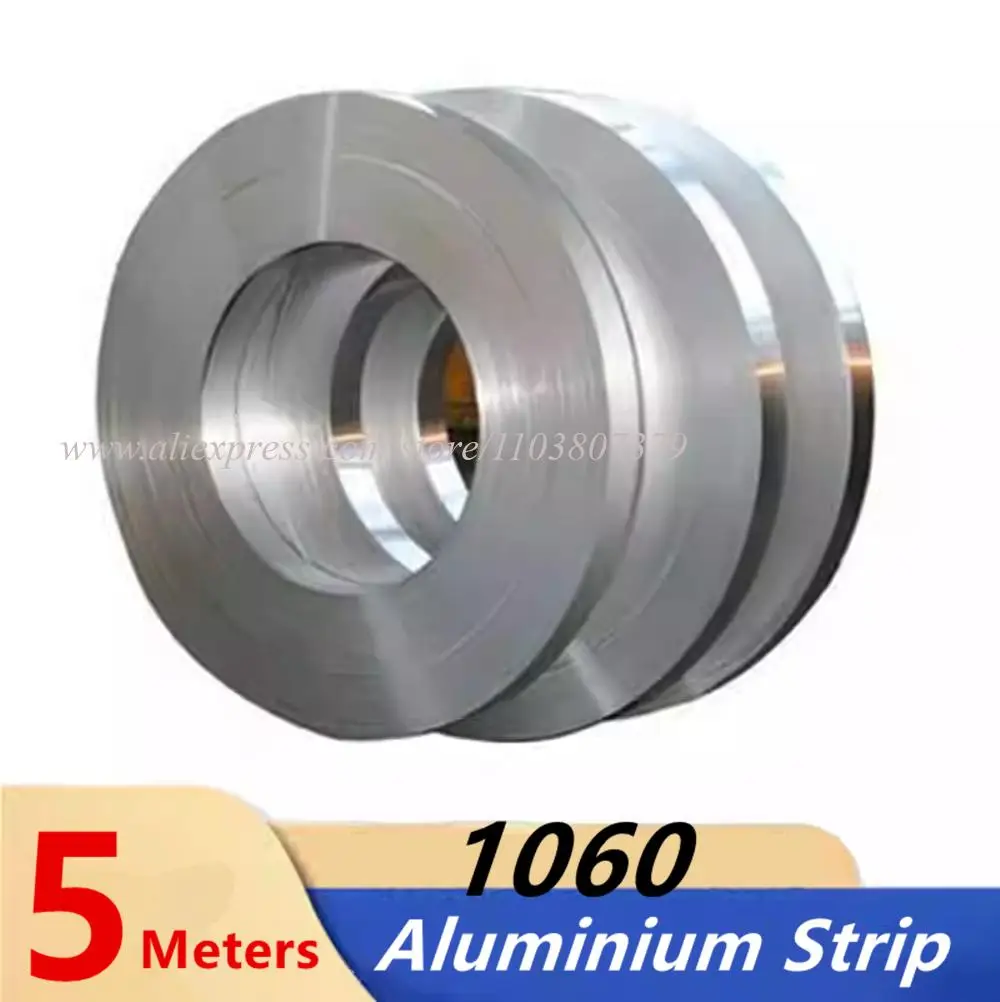 5Meters Aluminium Strip Sheet Thickness 0.05/0.1/0.2/0.3/0.4/0.5/0.6/0.8/1.0/1.2/1.5/2mm Coil Plate Width 10/15/20/30/40/50mm