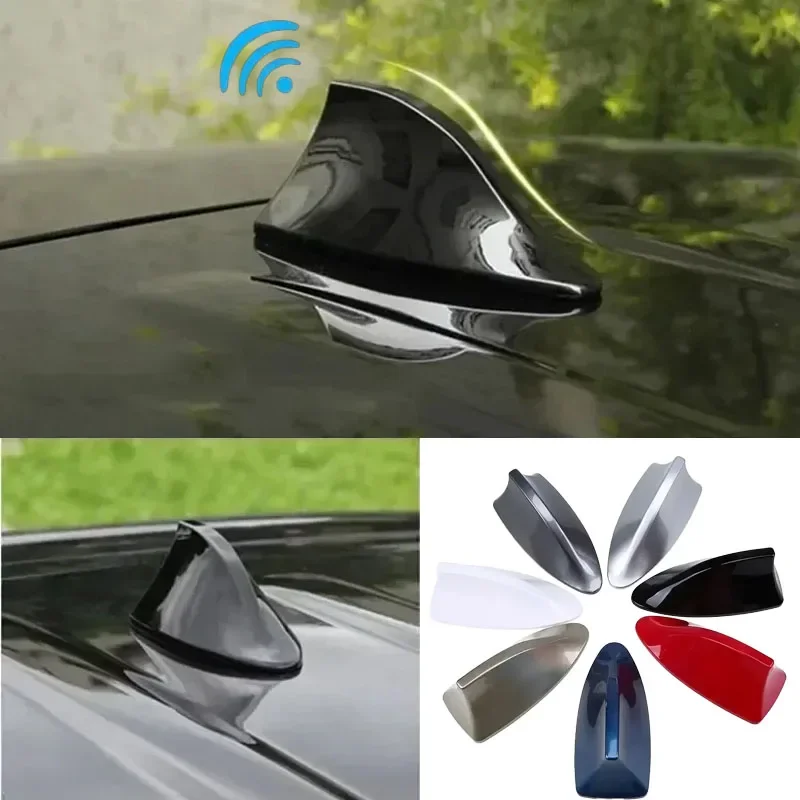 6 arten Universal Auto Shark Fin Antenne Auto Radio Signal Antennen Dach Antennen für BMW/Toyota/Hyundai/VW/Kia/Nissan Auto Styling Image