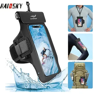 Haissky's New Armband IPhone Waterproof for iPhone 17 16 15 14 13 12 Pro Max 15 Plus Swimming Surfing Arm Phone Bag Waterproof B