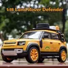 Große 1/18 Land Rover Defender 110 Camel Cup Graffiti Bay Legierung Druckguss Modell Spielzeug 6-türig kann geöffnet werden Gummireifen Fahrzeug Junge Geschenk