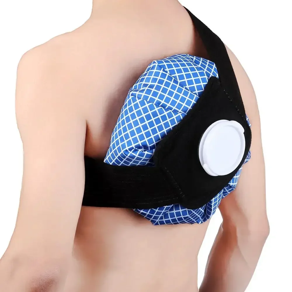 Eisbeutel für Verletzungen, nicht auslaufender, elastischer, atmungsaktiver Eisbeutel, kalter Eisbeutel, kann Kopfschmerzen lindern, Sportverletzungen, Schwellungsschmerzen Image