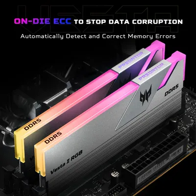 ACER PREDATOR Vesta II RGB DDR5 RAM Memory 32GB(2x16GB) 6000MHz, CL28, Gaming Computer Memory Compatible with XMP 3.0/AMD EXPO