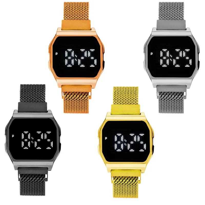 LED-Uhr, wasserdicht, quadratisch, modisch, elektronische Uhr Image