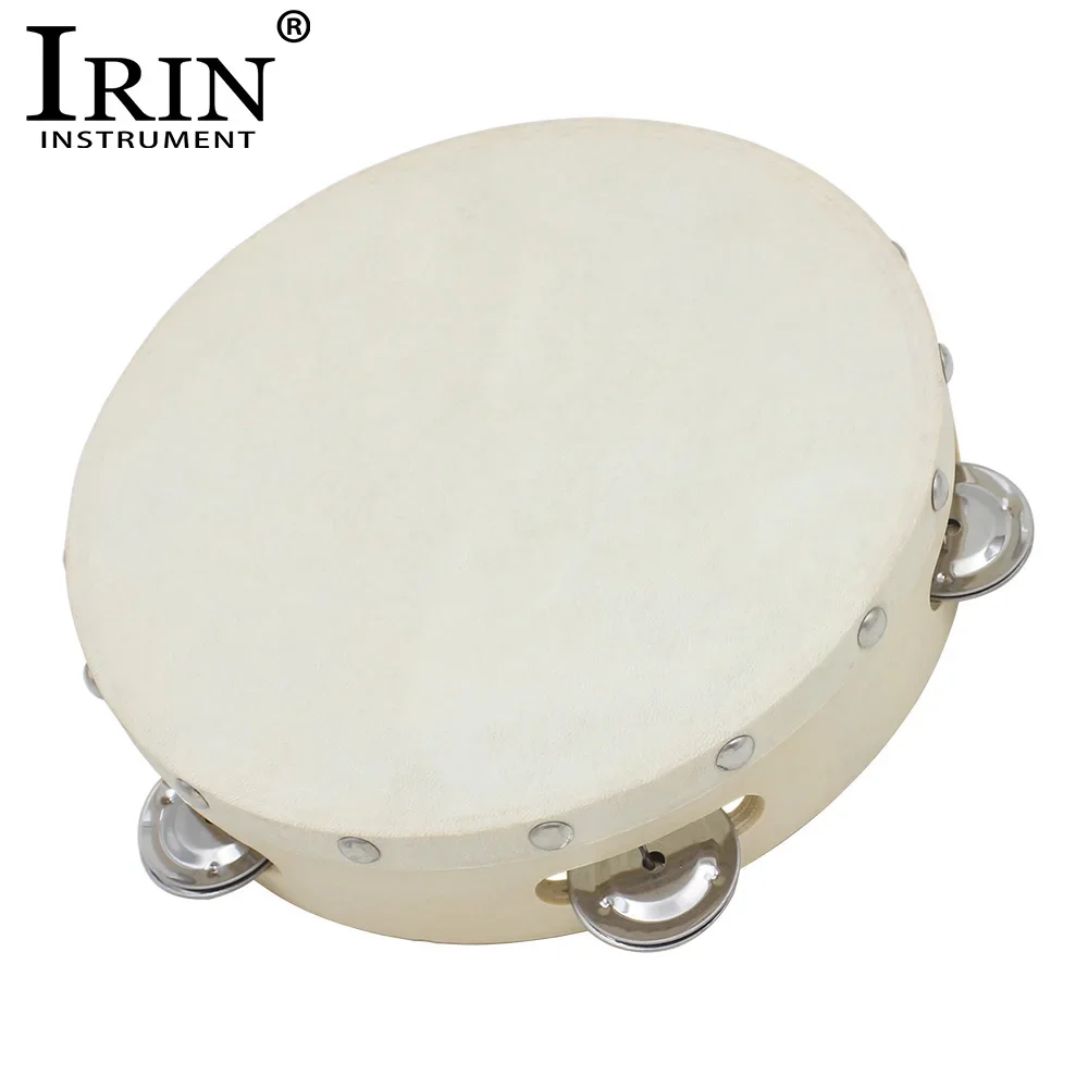 IRIN Orff 8-Zoll-Tamburin, Aufklärung, Musikinstrument, Kinder, Erkenntnis, Handglocke, Percussion, Geburtstagsgeschenk, Bildungsspielzeug Image