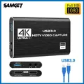 Scheda di acquisizione video USB 3.0 compatibile HDMI 4K 1080P 60fps Videoregistratore HD Grabber per scheda di gioco di acquisizione OBS Live 4K SAMGET
