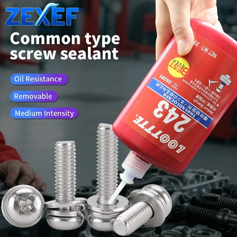 50 ml Schraubensicherung, hochfester Schraubensicherung, schlagfest, anaerober Schraubensicherungskleber, Dichtungsklebstoffe, Versiegelungshardware Image
