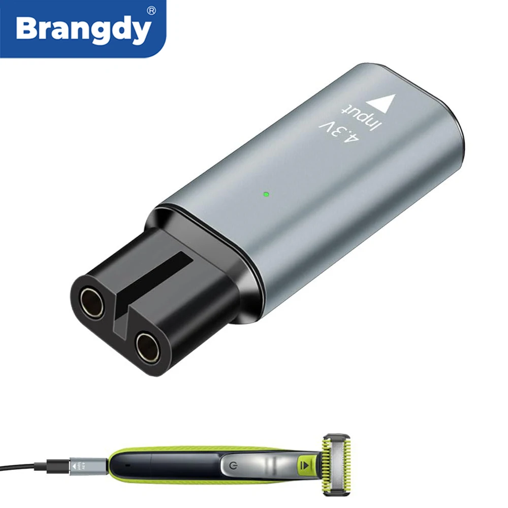 Brangdy 4,3 V Typ-C Rasierer-Adapter, Ladegerät, Konverter, passend für Philips Norelco One Blade QP2520 QP2620 QP2515 QP2510 Rasierer Image