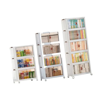3 Layers 4 Layers 5 Layers Children Snack Folding Storage Cabinet Space Saving Organizer Multifunctional Plastic Baby Wardrobe