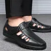 38-46 Plus Size Business Herren Sandalen Sommer New Style Büro Kleid Party Schwarz Braun Erwachsene Qualität atmungsaktive Lederschuhe
