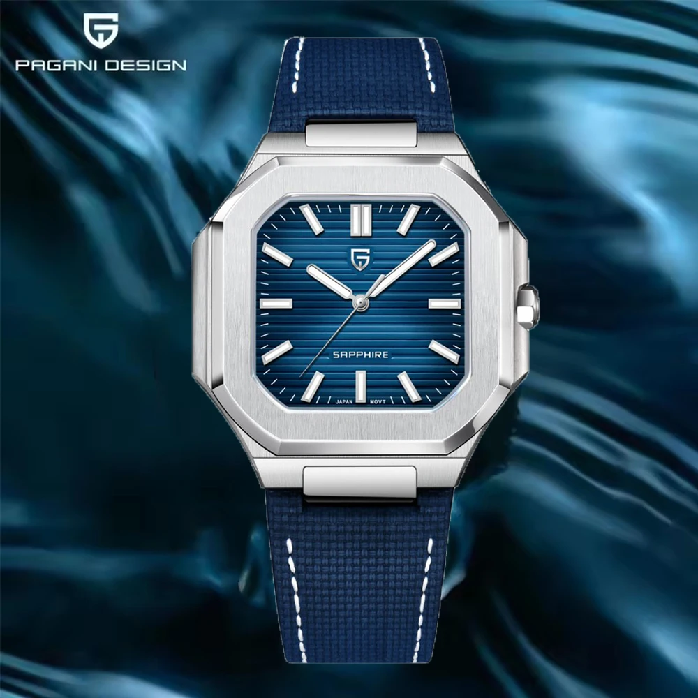 PAGANI DESIGN 2025 37 MM Neue Männer Uhren VH31 Luxus Quarzuhr Für Männer Edelstahl AR Saphirglas Quarz Uhren geschenk Image