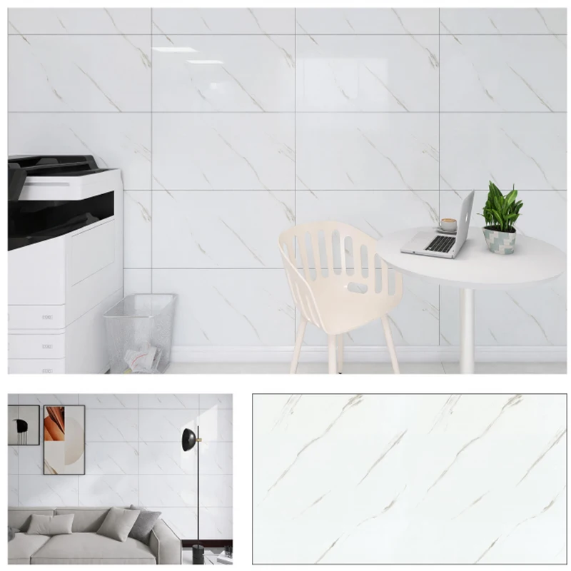 30x60 Nachahmung Keramik Fliesen Wand Fliesen Küche Badezimmer Wasserdichte Marmor Wand Aufkleber Renovierung Selbst-klebe Wand Aufkleber Image