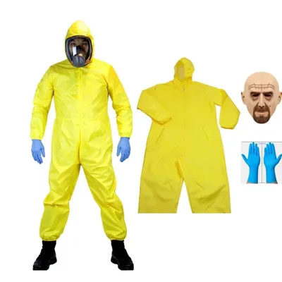 Film Breaking Bad Walt Halloween Cosplay Kostüm Erwachsene Onesie Maske Handschuhe Cosplay Zubehör Image