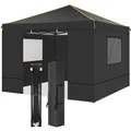 Gazebo pieghevole Gazebo da giardino esterno 3x3m Tenda da ricevimento professionale impermeabile con tenda da gazebo pop-up a parete su 4 lati UV 50+