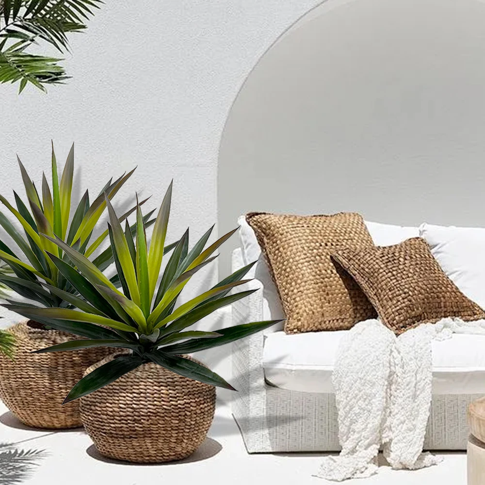 1pc 24inch künstliche Agave pflanze künstliche Pflanze große Tequila lebensechte Pflanzen für Hausgarten Büro Indoor Outdoor Dekor