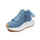 Women's Platform Fashion Sneakers Y2K Cute Lightweight Breathable Height Increasing Comfort Walking Trainers Blue 8.5