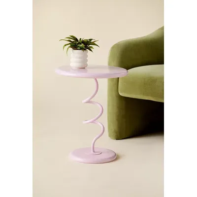 Helix Side Table - Lilac 40cm x 40cm x 51cm at Urban Outfitters