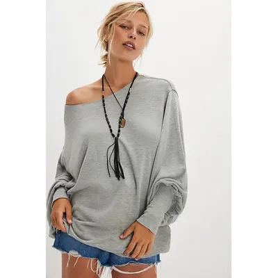 Swept Up Sweatshirt at Free People in Heather Grey, Size: Small
