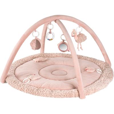Spielbogen FEHN "Lazy, Crazy & Pink, Flamingo, 3-D-Activity-Decke", rosa (rose), Spielbögen, Kinder, Plüsch, Softvelours, Polyester, Flauschstoff, mit 5 abnehmbaren Spielzeugen