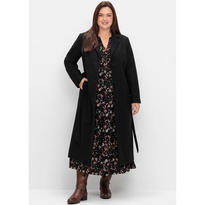 Wollmantel SHEEGO, Damen, Gr. 54, schwarz, 90% Polyester, 10% Wolle, Mäntel Image
