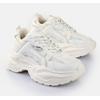 Plateausneaker BUFFALO "YUNO", Damen, Gr. 41, weiß, Lederimitat, Textil, modisch, Schuhe, Chunky-Sneaker, Schnürschuh, Leichtgewicht mit Memory Foam-Innensohle