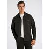 Hemdjacke LINDBERGH "Lindbergh Hemdjacke", Herren, Gr. M, schwarz, Oberstoff: 35% Polyester (recycelte Fasern), 31% Viskose, 30% Polyester, 4% Elasthan, lässig geschnitten, Jacken
