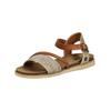 Riemchensandale MUSTANG SHOES "Mustang Shoes Sandalen Lederimitat/Textil", Damen, Gr. 38, beige, Lederimitat, Textil, casual, Schuhe