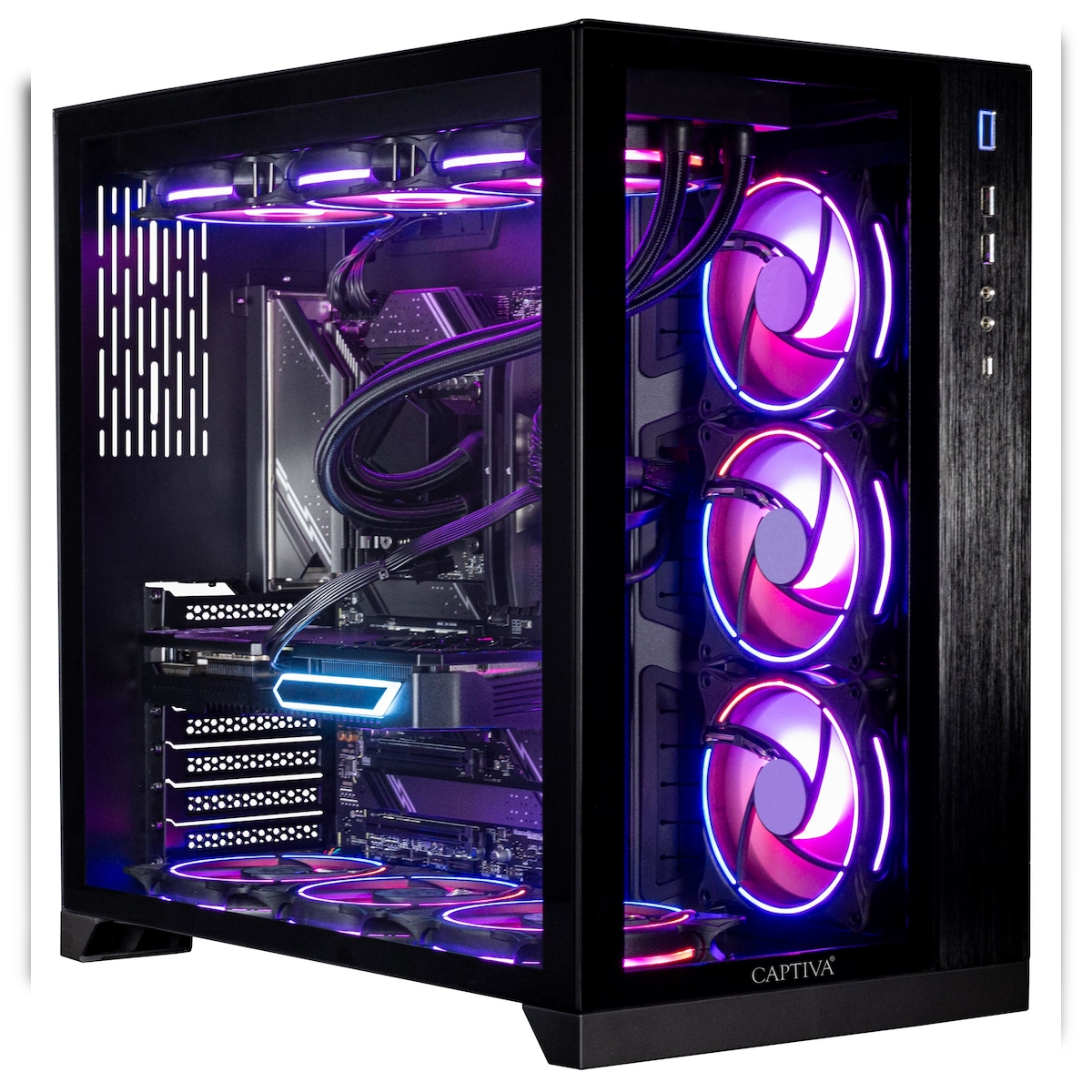 Captiva PC Highend Gaming I89-772 (Ultra 7 265KF/RTX5070 Ti 16GB GDDR7/SSD 1TB/32GB/WLAN/w/o OS) Image