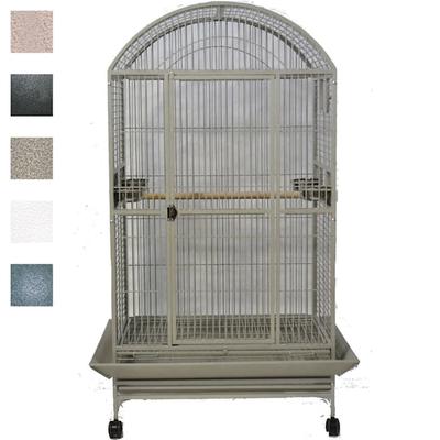 A&E Cage Company White Macaw Mansion Dometop Bird Cage, 40" L X 30" W X 75" H