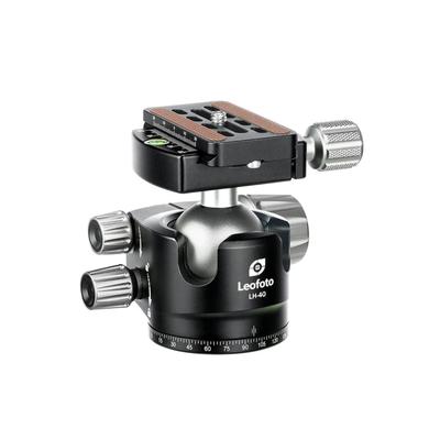 Leofoto LH-40 Series Low Profile Ball Head & QR Plate Arca Black LH-40