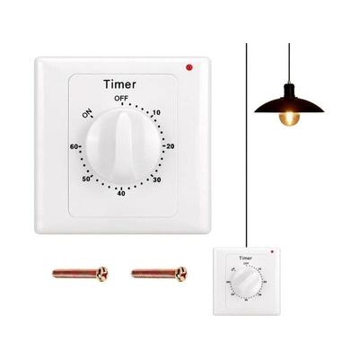 Countdown-Schalter: 60-Minuten-Timer-Lichtschalter mit Zeitschaltuhr, wassergeschützt, zum Löcher Image