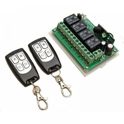 Cyslmuk - 433 MHz Funkfernbedienung dc 12 v 4 Kanäle Fern-RF-Relaisschalter 2 Sender + 1 Empfänger Image