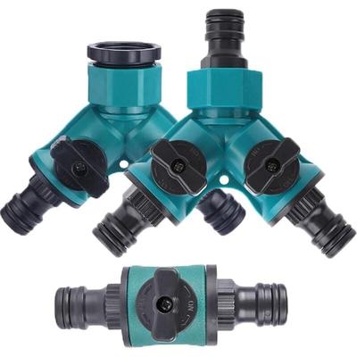 SNQ - Gartenschlauch-Verteiler, 2-Wege-Ventil, Wasserverteiler-Anschluss, 2-Wege-Schlauchverbinder Image