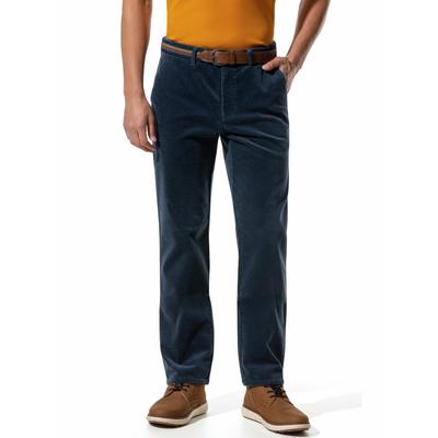 Walbusch Herren Gürtel-Cord Chinos Blau Image
