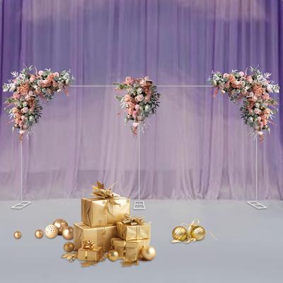 TEMU 10 X 20ft Backdrop Stand Pipe Kit With Base, Rectangular Adjustable Backdrop Stand For Wedding Birthday Party Photo Booth Background Photography Exhibition Decoration - Put Sandbag To More Stable
