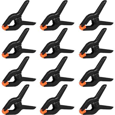 TEMU Pack Of 12 Heavy Duty Plastic Spring Clips, Small Background Clip 2 Inches, Suitable For Crafts, Carpentry, Photography Studio